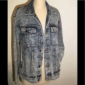 Forever 21 blue jeans denim oversized jacket size small